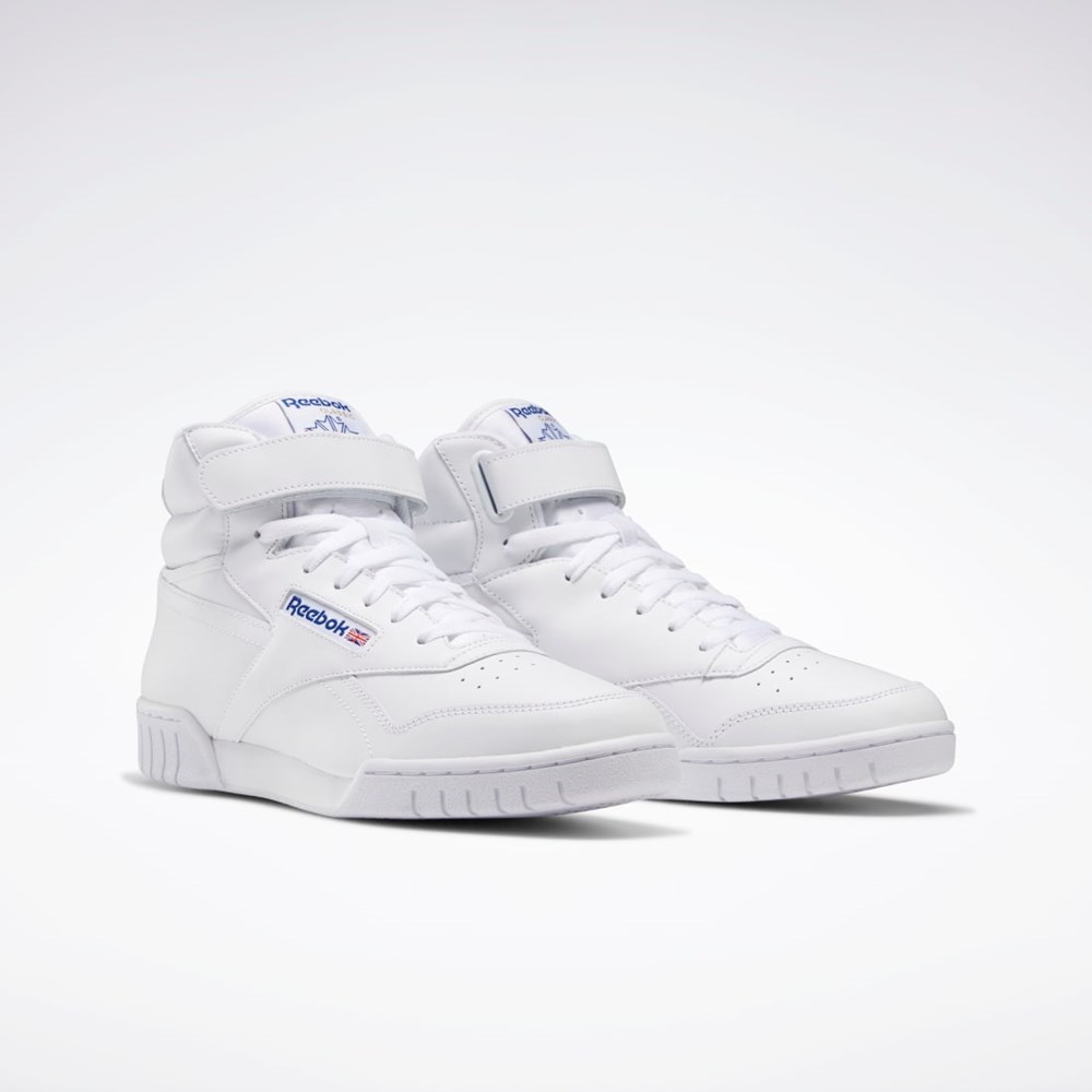 Reebok EX-O-FIT Hi Shoes Białe | IWTK-12673