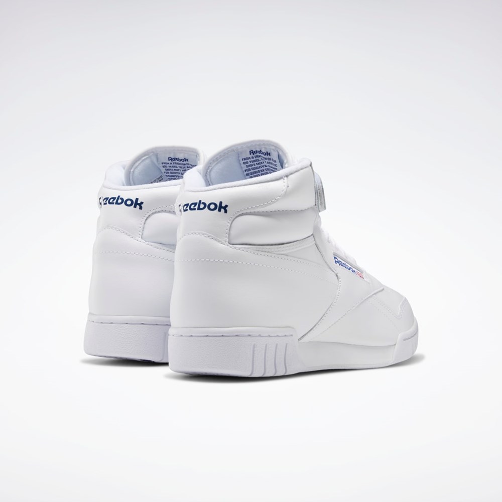 Reebok EX-O-FIT Hi Shoes Białe | IWTK-12673