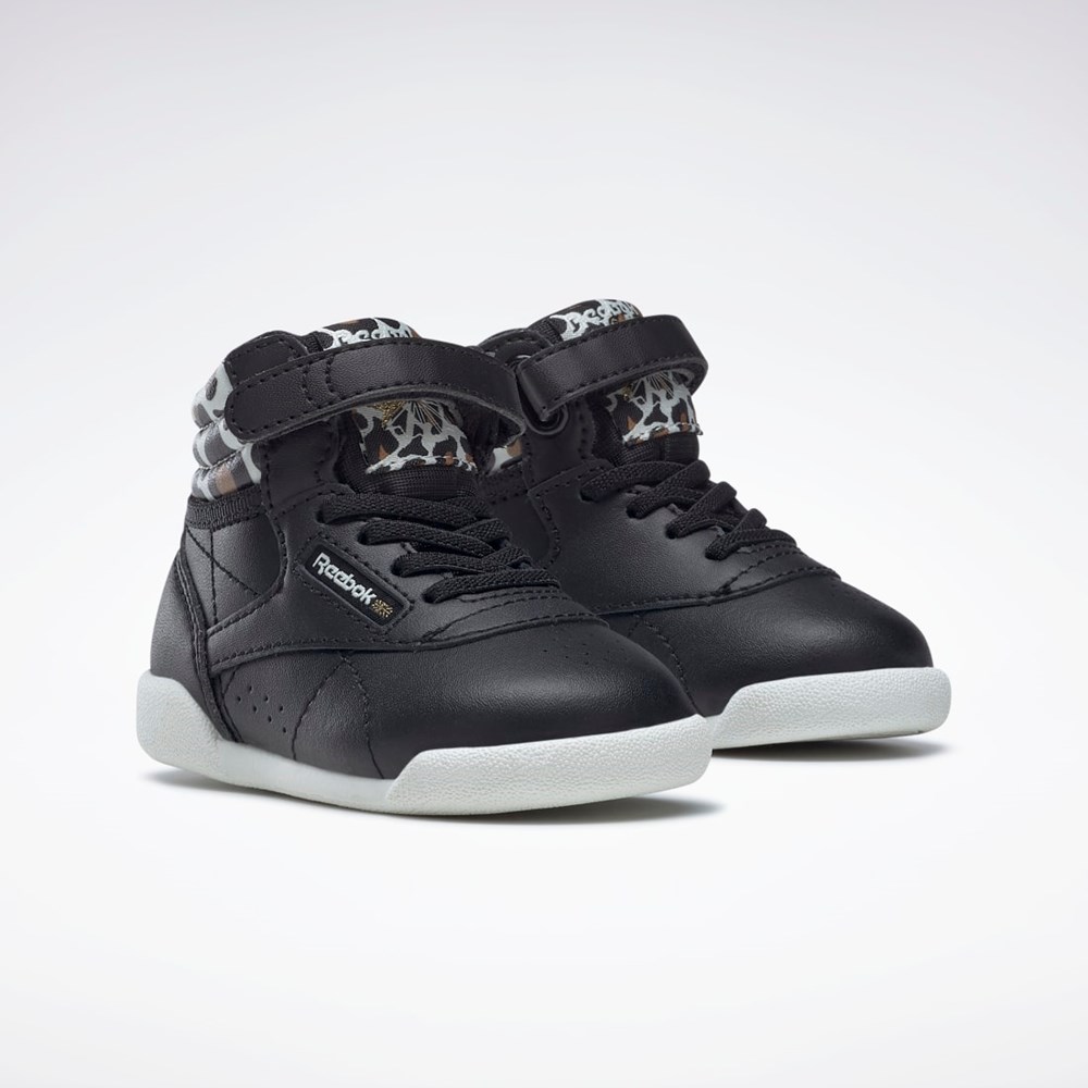 Reebok F/S Hi Shoes - Toddler Czarne Złote | FDIO-98734