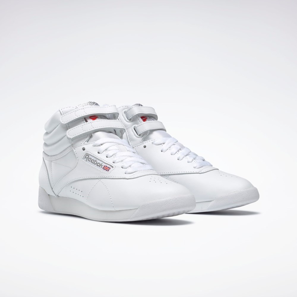 Reebok Freestyle Hi Shoes Białe | MSLZ-76150