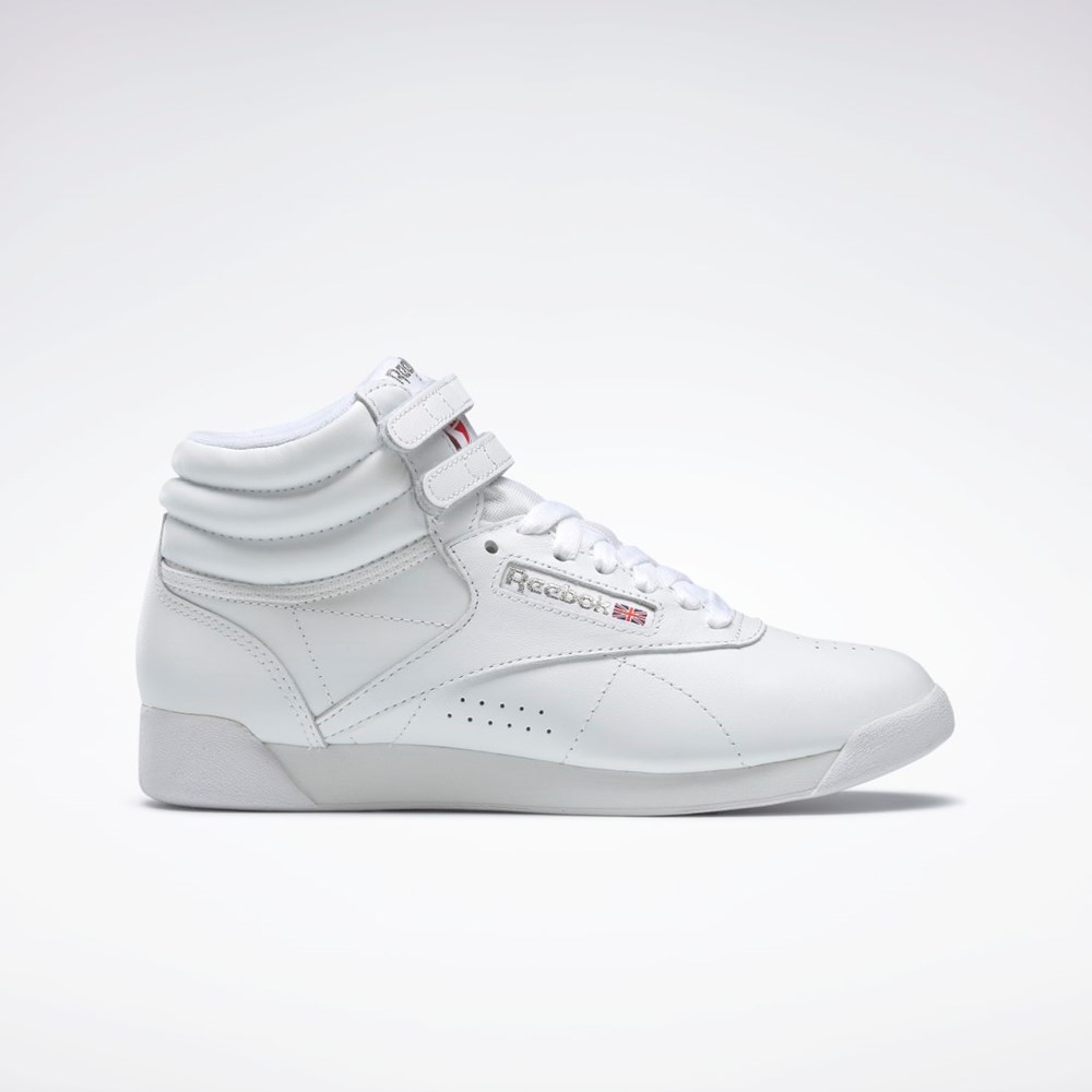 Reebok Freestyle Hi Shoes Białe | MSLZ-76150