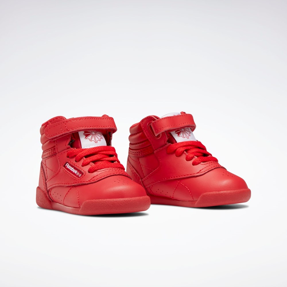 Reebok Freestyle Hi Shoes - Toddler Czerwone Czerwone Białe | IBHR-90347