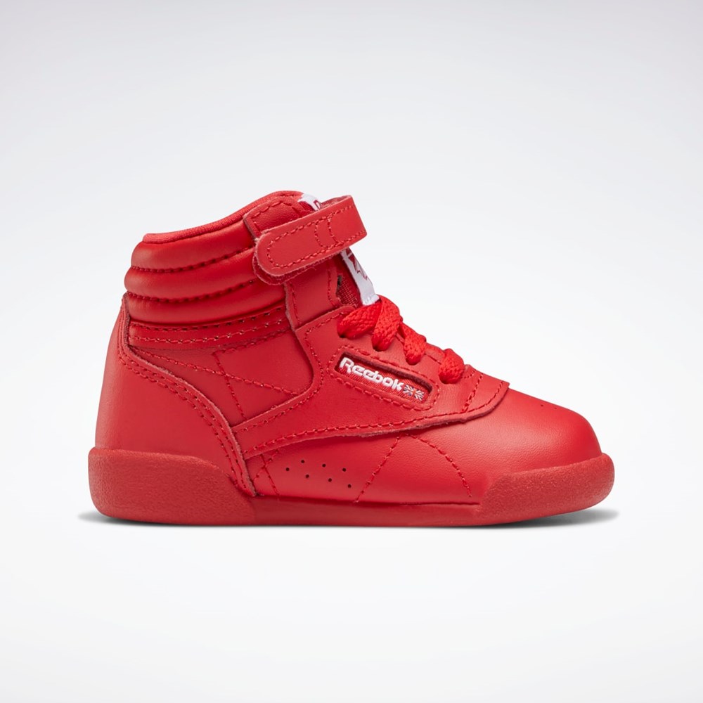 Reebok Freestyle Hi Shoes - Toddler Czerwone Czerwone Białe | IBHR-90347