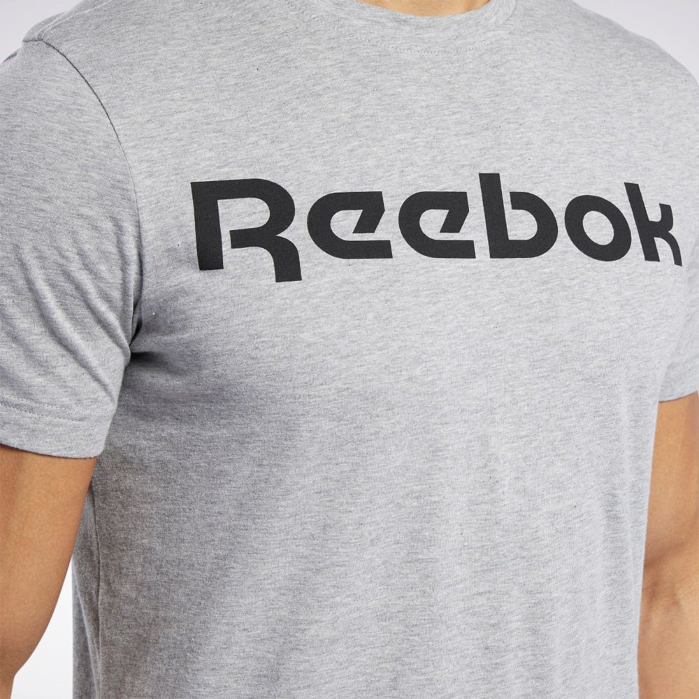 Reebok Grafiką Series Linear Logo Tee Szare | ZMGD-89630