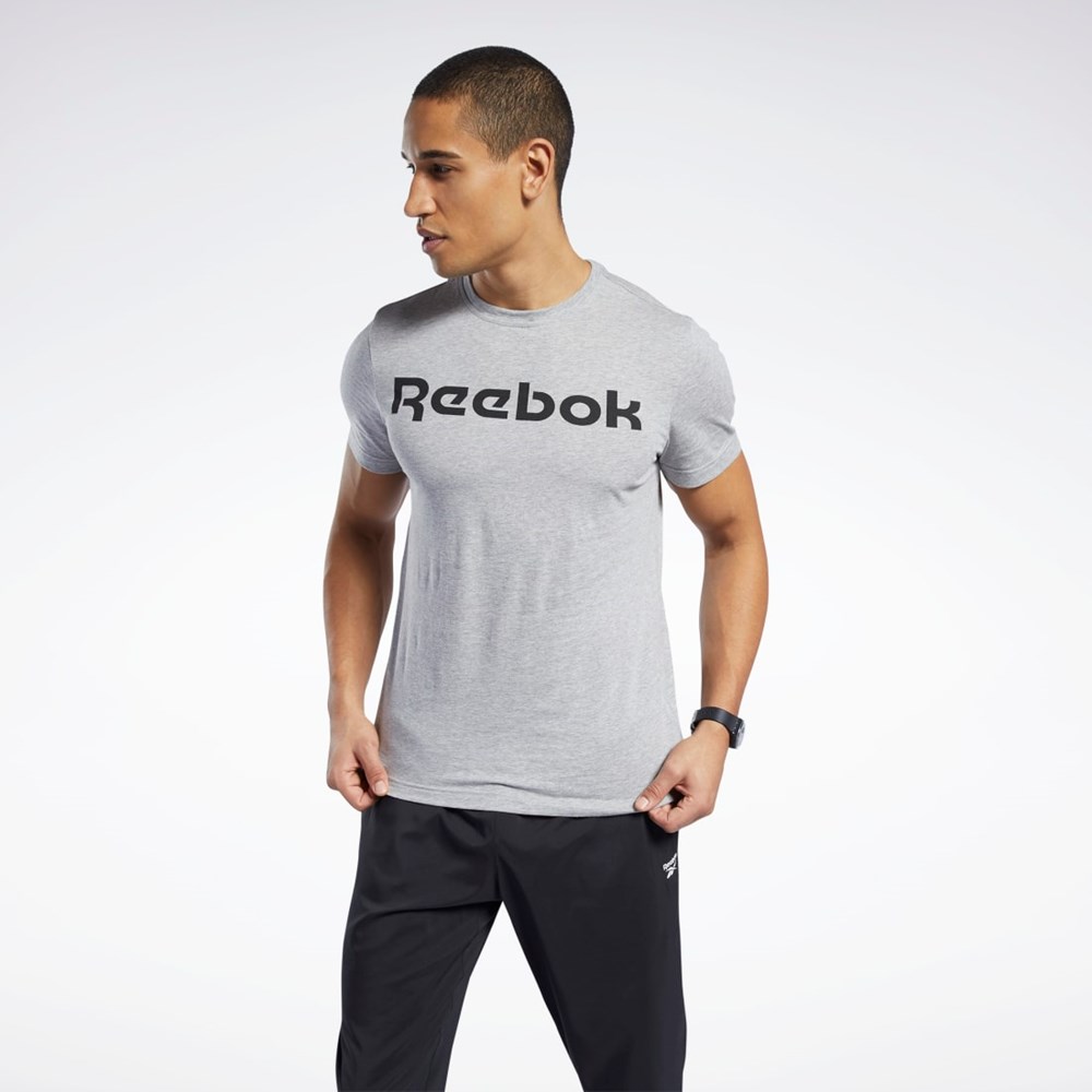 Reebok Grafiką Series Linear Logo Tee Szare | ZMGD-89630