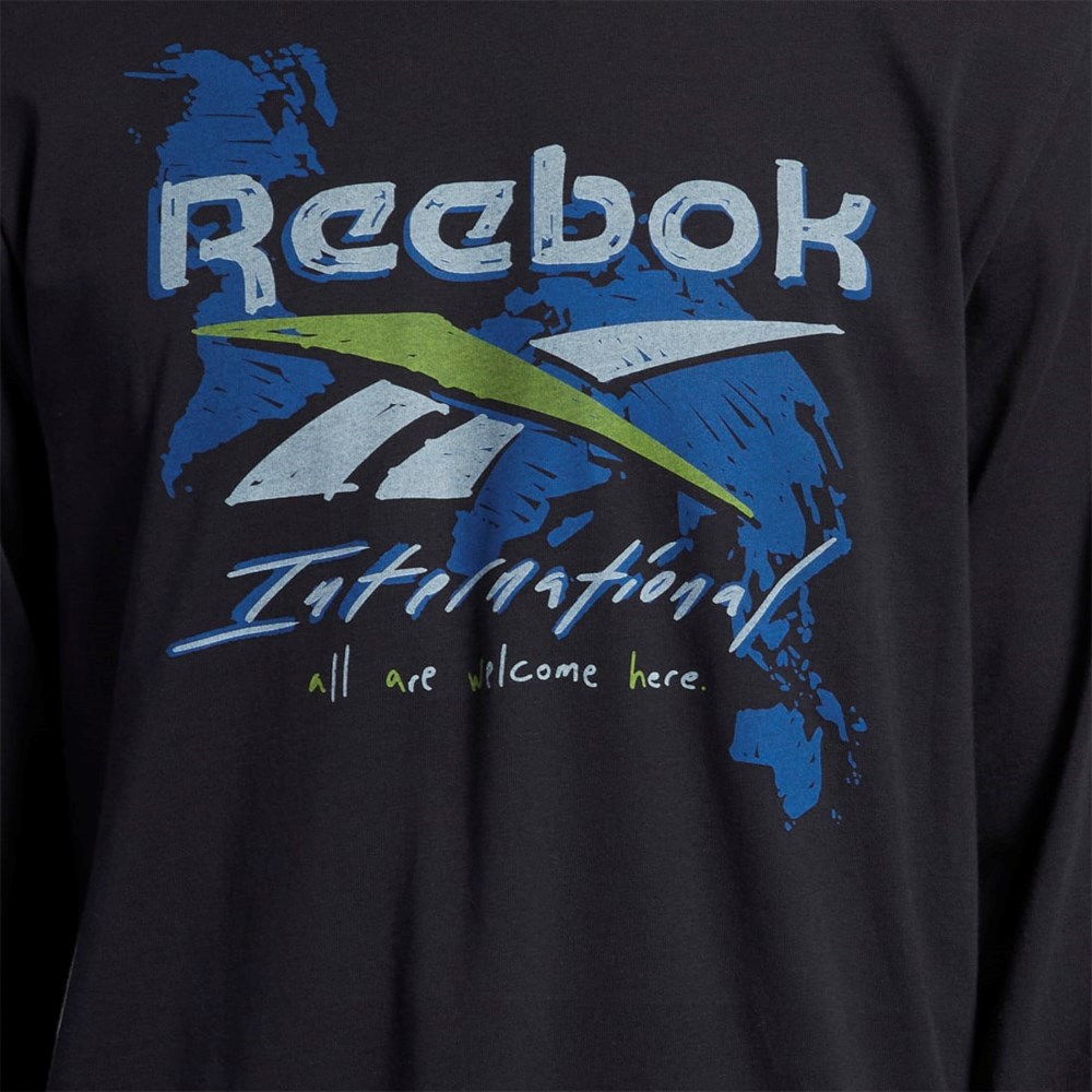 Reebok Grafiką Series Pre-Season Long Sleeve T-Shirt Czarne | IVPH-40126