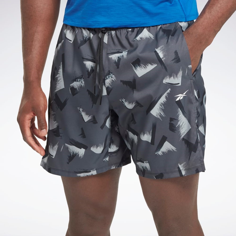 Reebok Grafiką Speed 2.0 Shorts Czarne | KMFJ-62843