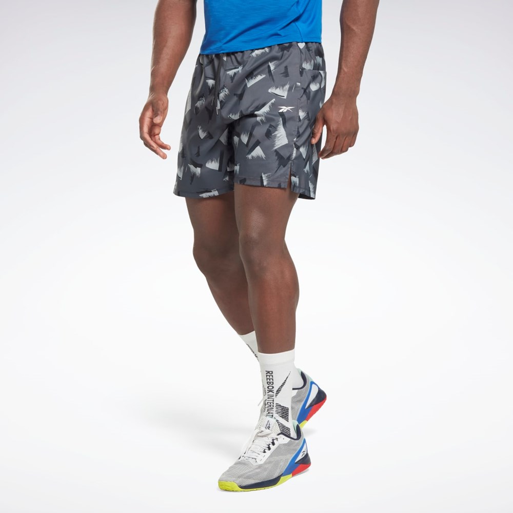 Reebok Grafiką Speed 2.0 Shorts Czarne | KMFJ-62843