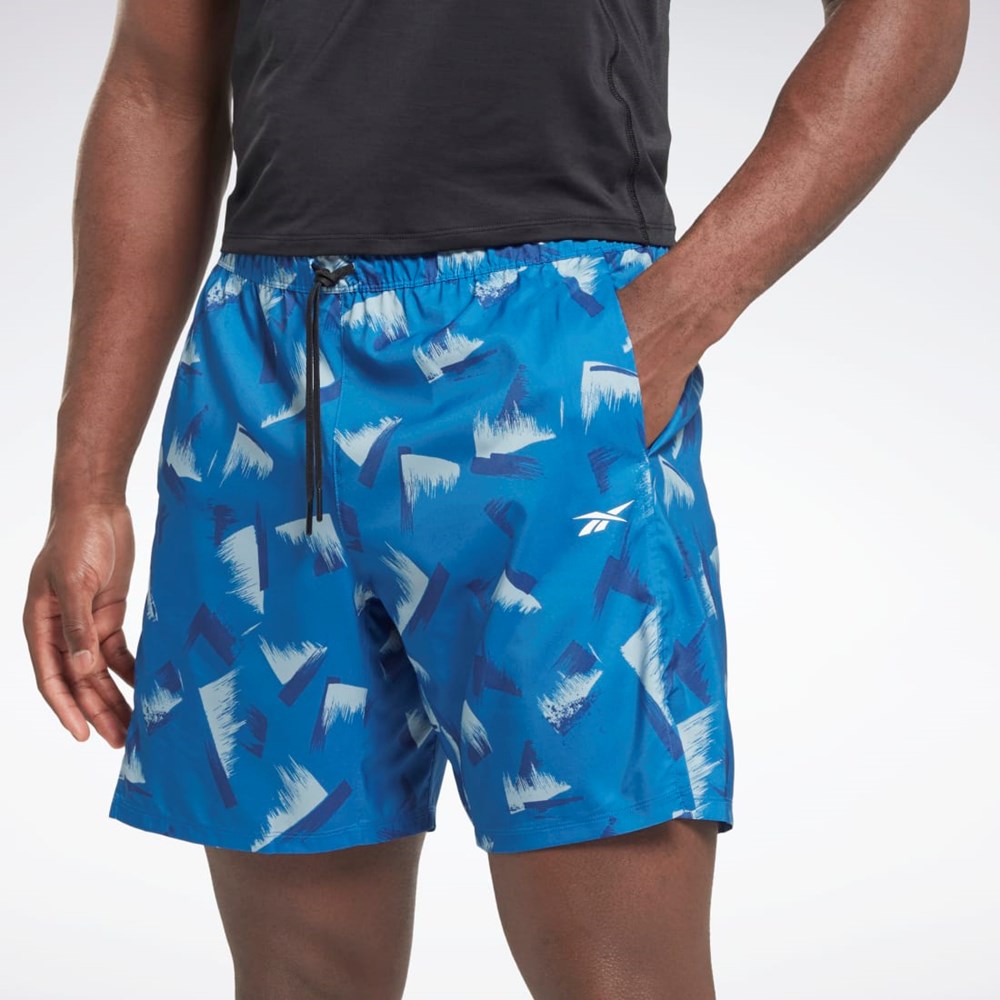 Reebok Grafiką Speed 2.0 Shorts Niebieskie | HSNQ-98102