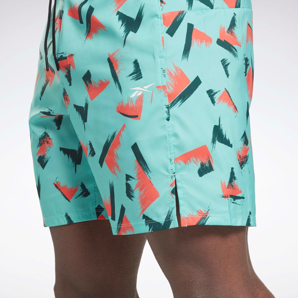 Reebok Grafiką Speed 2.0 Shorts Semi Classic Teal | JODQ-73241