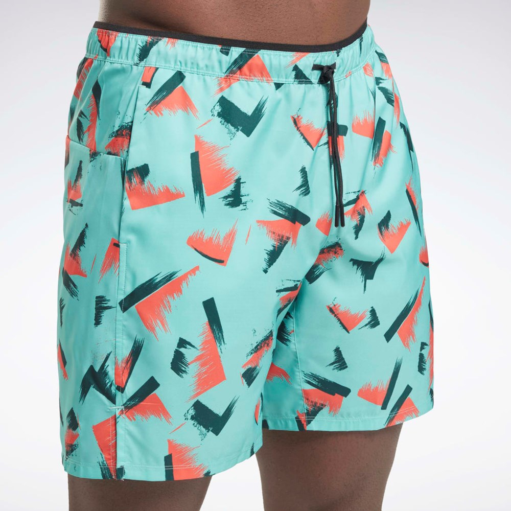 Reebok Grafiką Speed 2.0 Shorts Semi Classic Teal | JODQ-73241