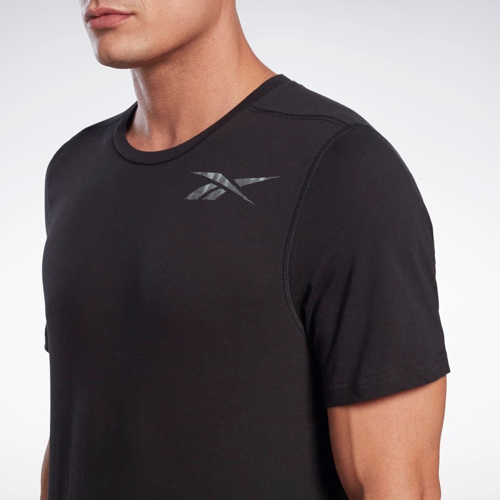 Reebok Grafiką Speedwick Move T-Shirt Czarne | PFKQ-48716