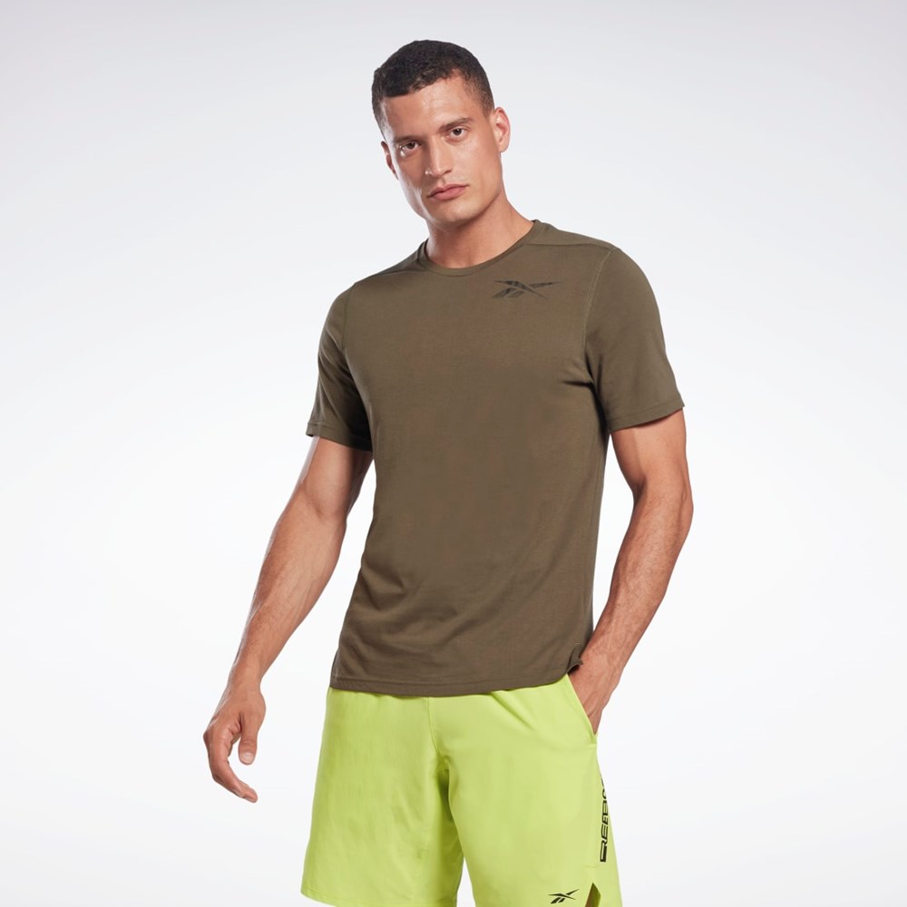 Reebok Grafiką Speedwick Move T-Shirt Zielone | VOMR-71603