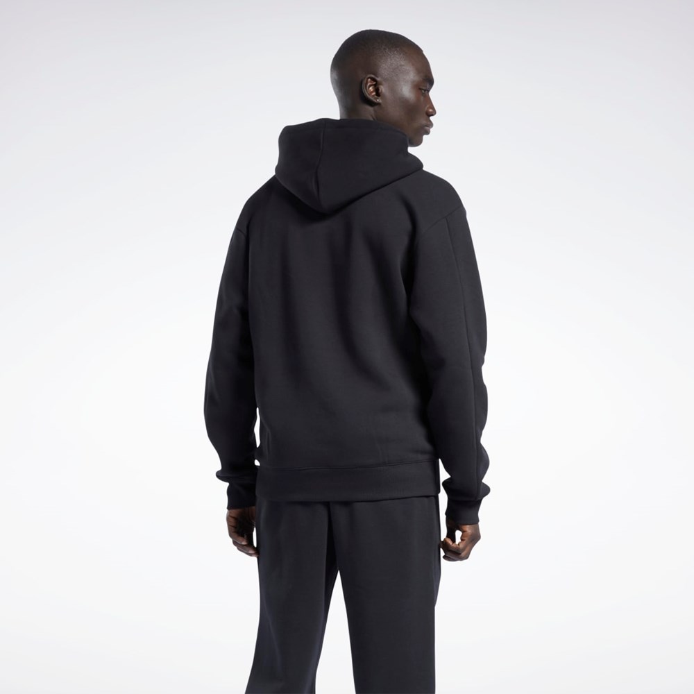 Reebok Iverson Basketball Fleece Hoodie Czarne | QCPB-69042