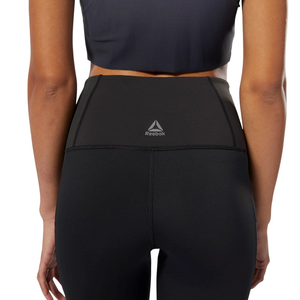 Reebok Joga Ombre Leggings Czarne Szare | JOMC-72691