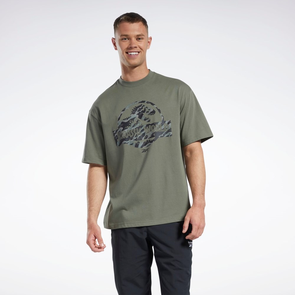 Reebok Jurassic World T-Shirt Zielone | XCEG-52698