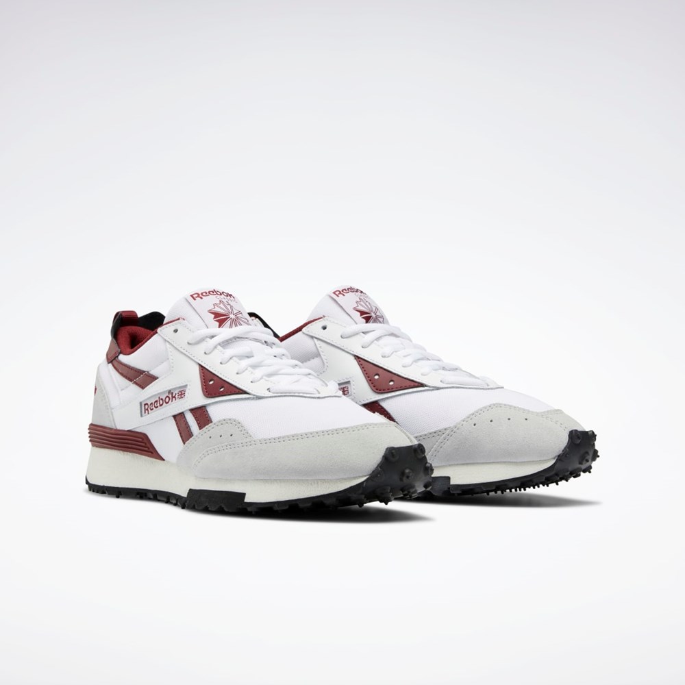 Reebok LX2200 Shoes Białe Bordowe Szare | PZXO-86951