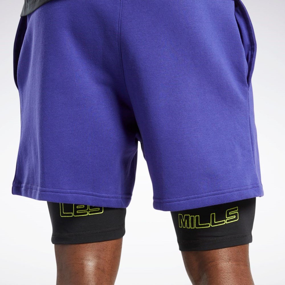 Reebok Les Mills® 2-in-1 Shorts Fioletowe | LIWK-71956