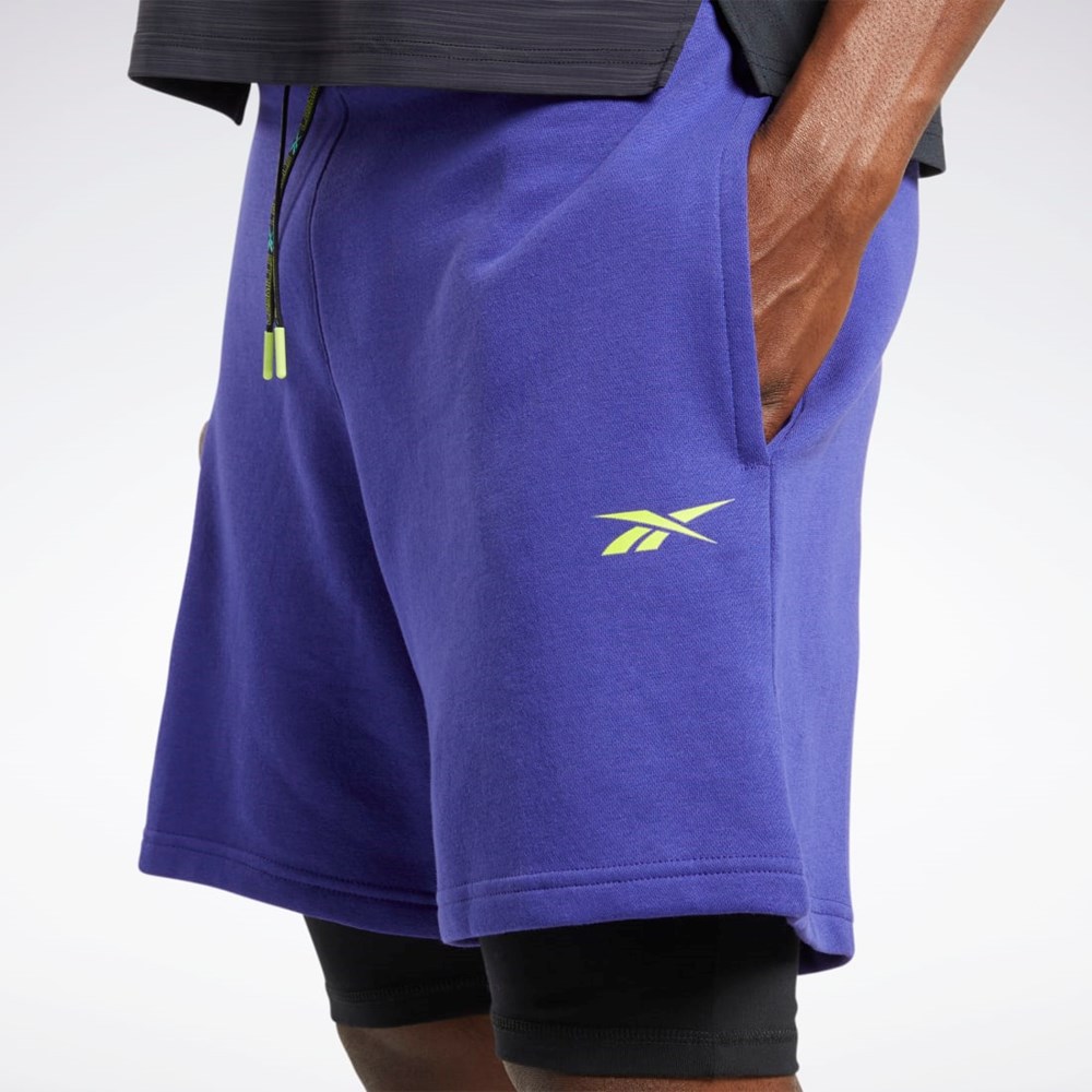 Reebok Les Mills® 2-in-1 Shorts Fioletowe | QDFH-64791