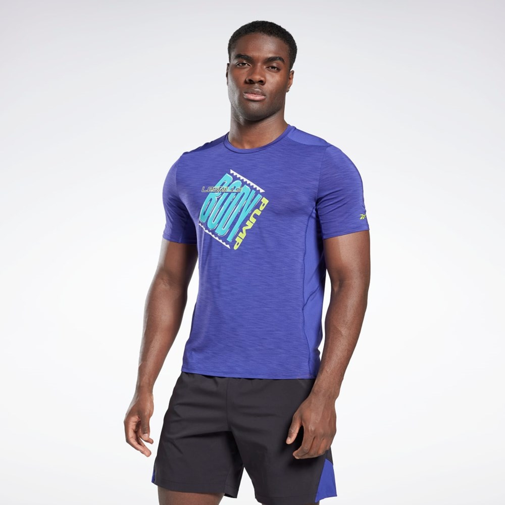 Reebok Les Mills® BodyPump® ACTIVCHILL Athlete T-Shirt Fioletowe | OAKI-51890