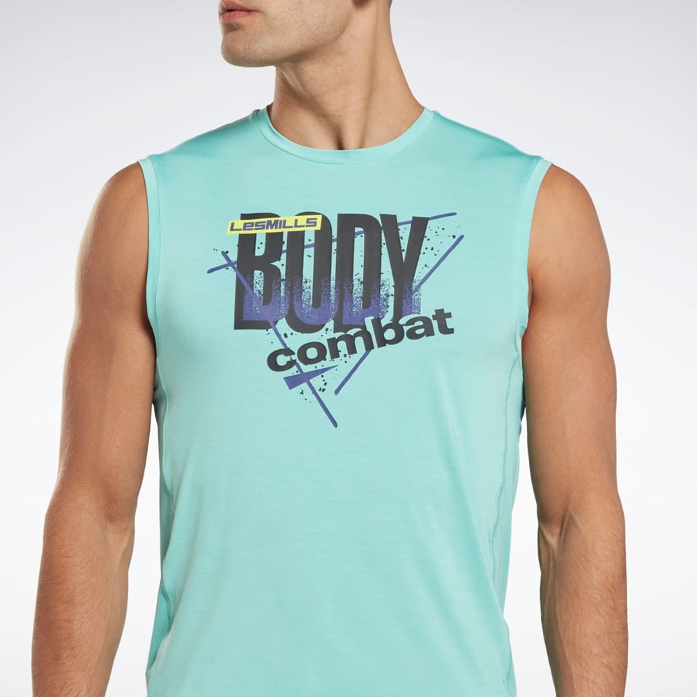 Reebok Les Mills® BodyPump® Activchill Tank Top Semi Classic Teal | UCED-24316