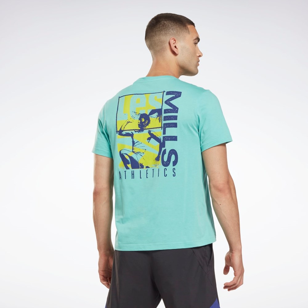 Reebok Les Mills® Grafiką T-Shirt Semi Classic Teal | TLAE-46320