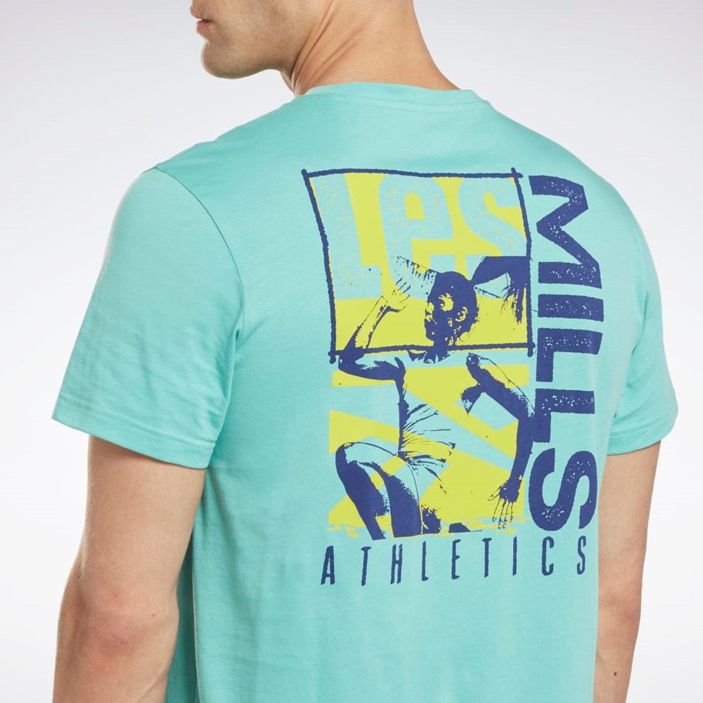 Reebok Les Mills® Grafiką T-Shirt Semi Classic Teal | TLAE-46320