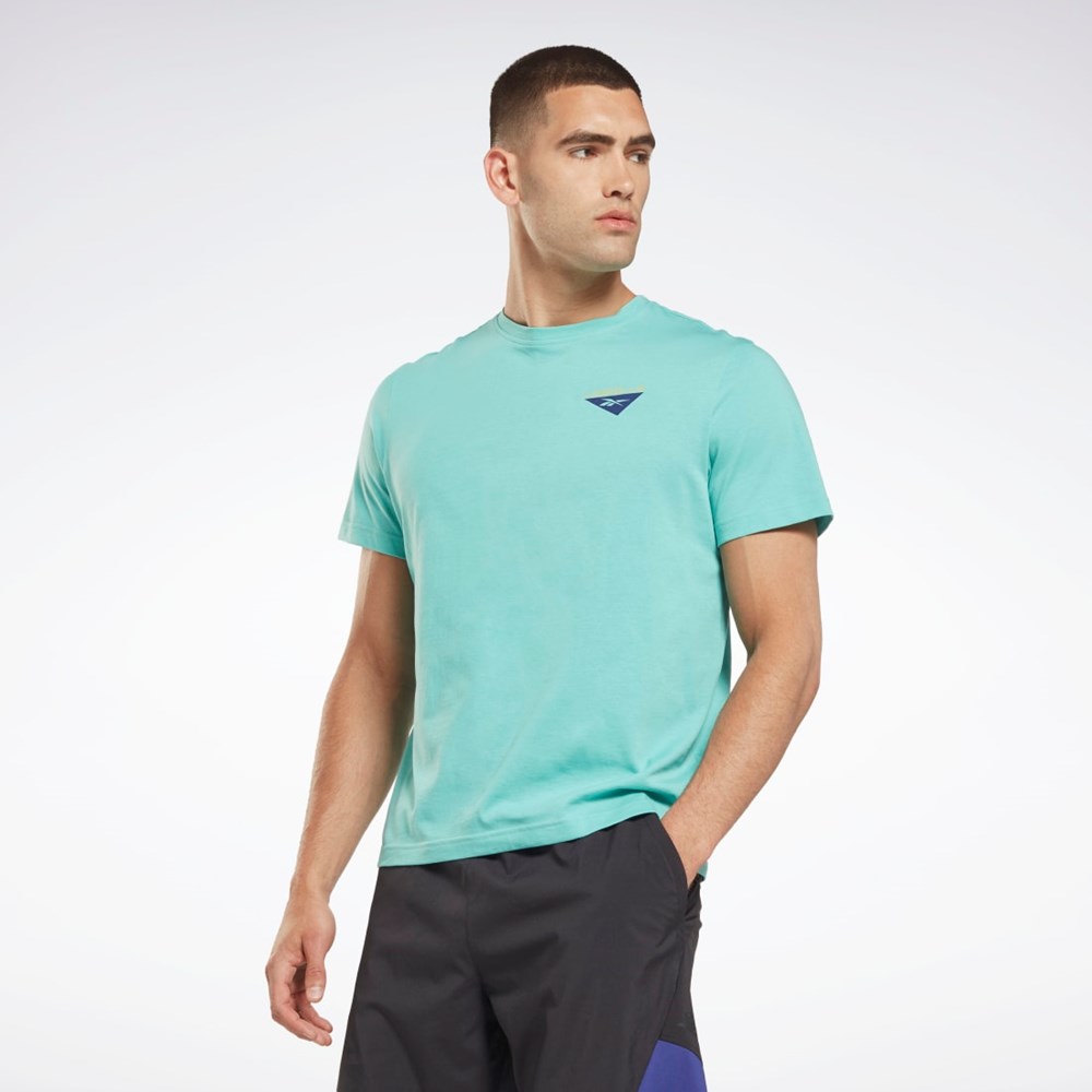 Reebok Les Mills® Grafiką T-Shirt Semi Classic Teal | TLAE-46320