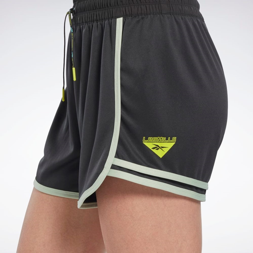 Reebok Les Mills® High-Rise Shorts Czarne | MFDB-19802