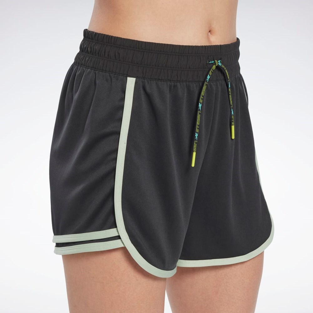 Reebok Les Mills® High-Rise Shorts Czarne | MFDB-19802