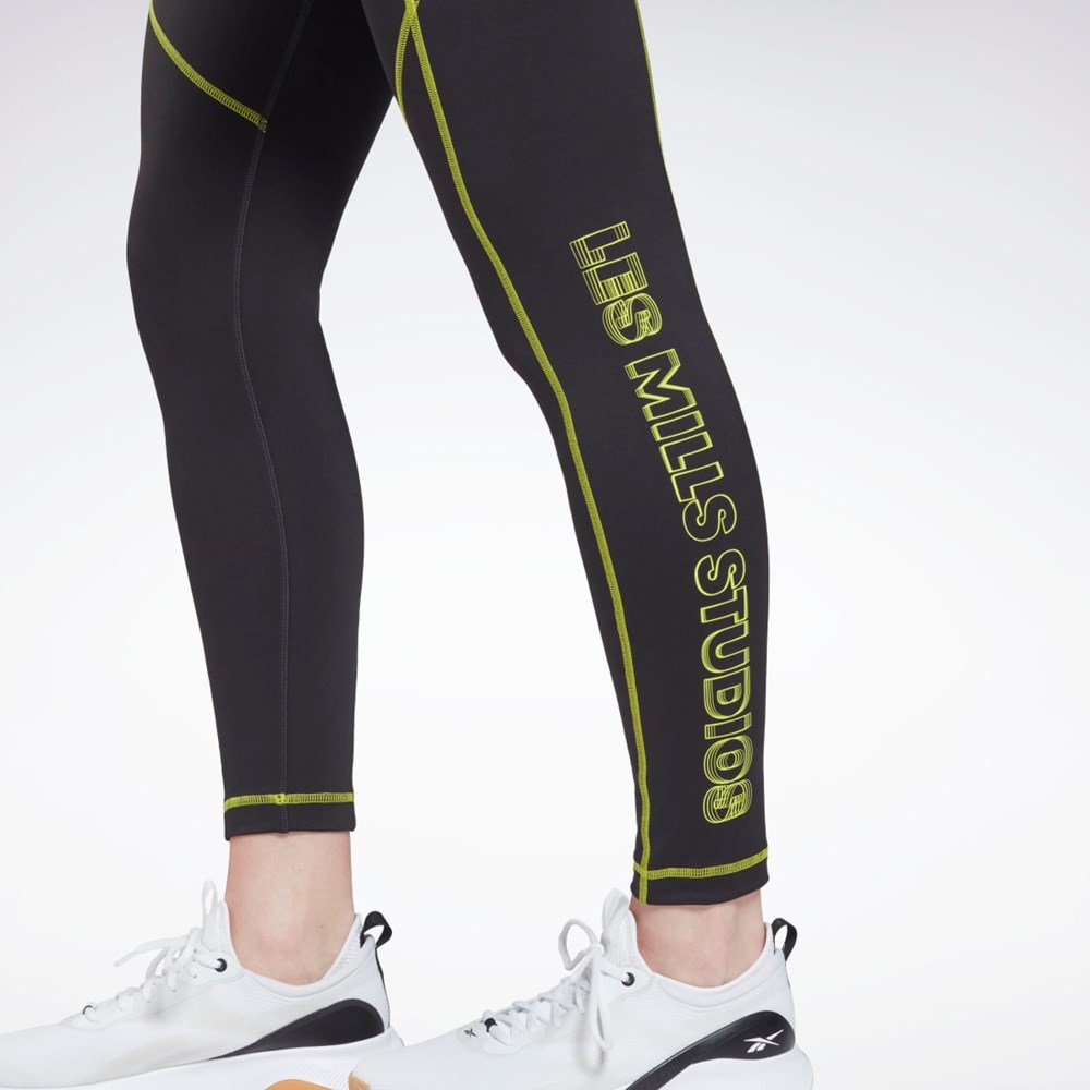 Reebok Les Mills® Iconic Tights Czarne | UQSY-21870