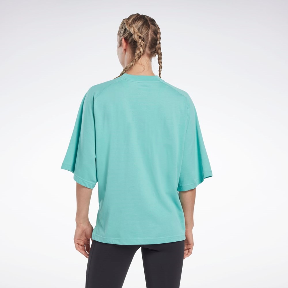 Reebok Les Mills® Layering T-Shirt Semi Classic Teal | HCZQ-46572