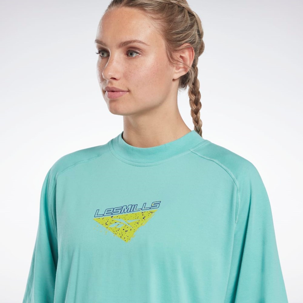 Reebok Les Mills® Layering T-Shirt Semi Classic Teal | HCZQ-46572