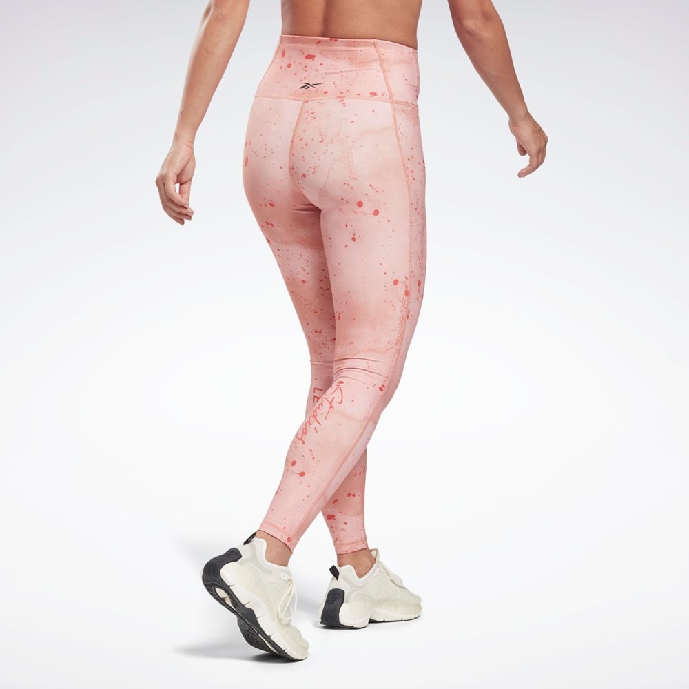 Reebok Les Mills® Lux Bold High-Waisted Printed Tights Koralowe | DENA-53740