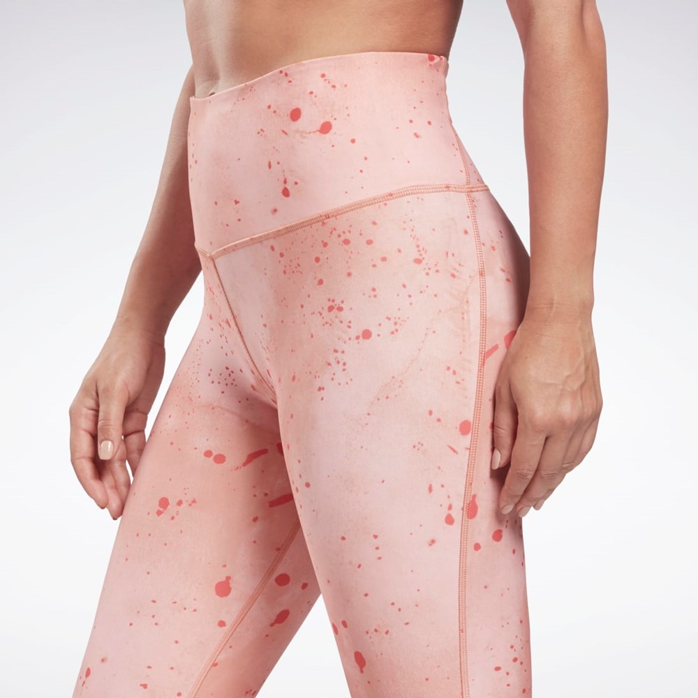 Reebok Les Mills® Lux Bold High-Waisted Printed Tights Koralowe | DENA-53740