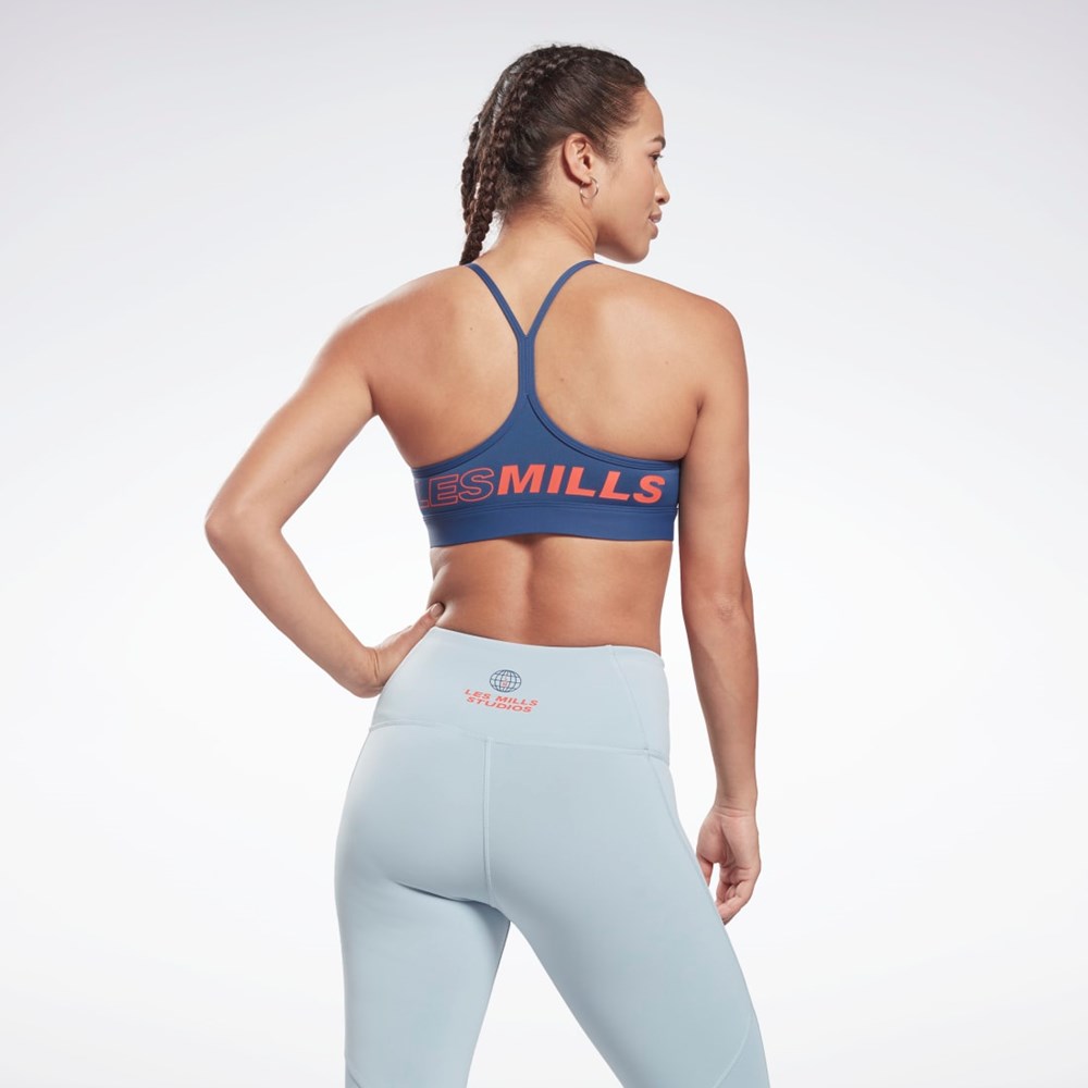 Reebok Les Mills® Lux Chudy Medium-Support Sports Bra Niebieskie | LYGM-09132