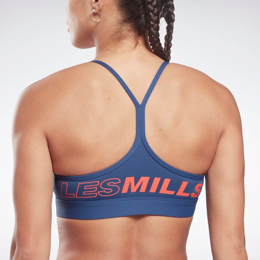 Reebok Les Mills® Lux Chudy Medium-Support Sports Bra Niebieskie | LYGM-09132