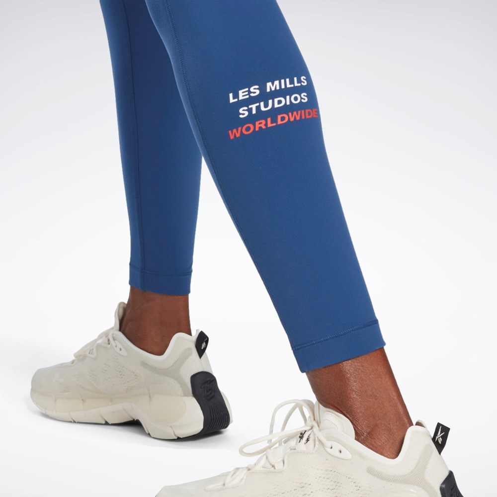 Reebok Les Mills® Lux Tights Niebieskie | CUHZ-90235