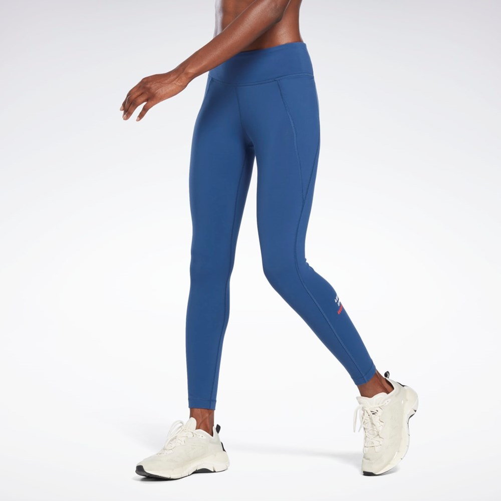 Reebok Les Mills® Lux Tights Niebieskie | CUHZ-90235