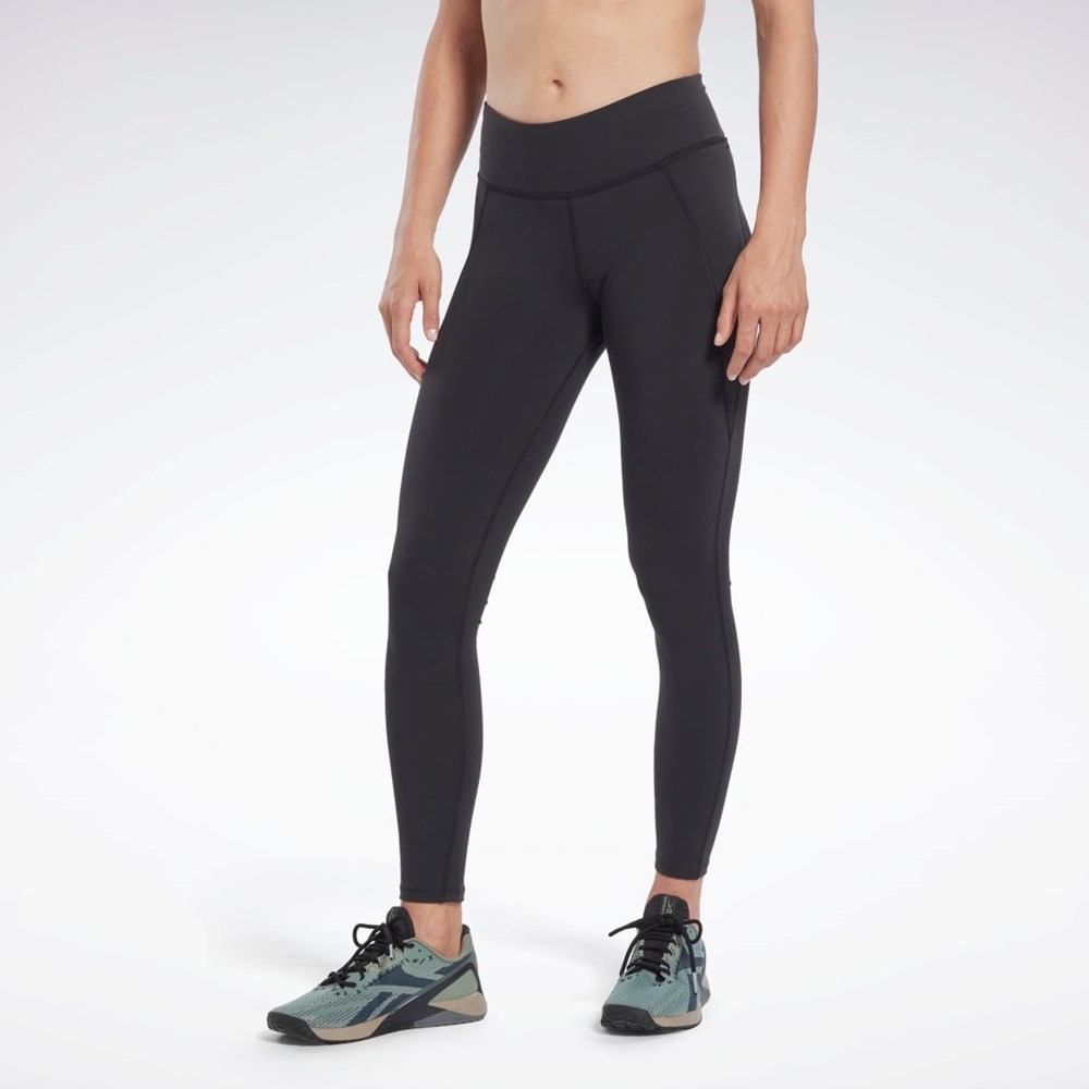 Reebok Les Mills® Lux Vector Grafiką Leggings Czarne | EGFD-73026