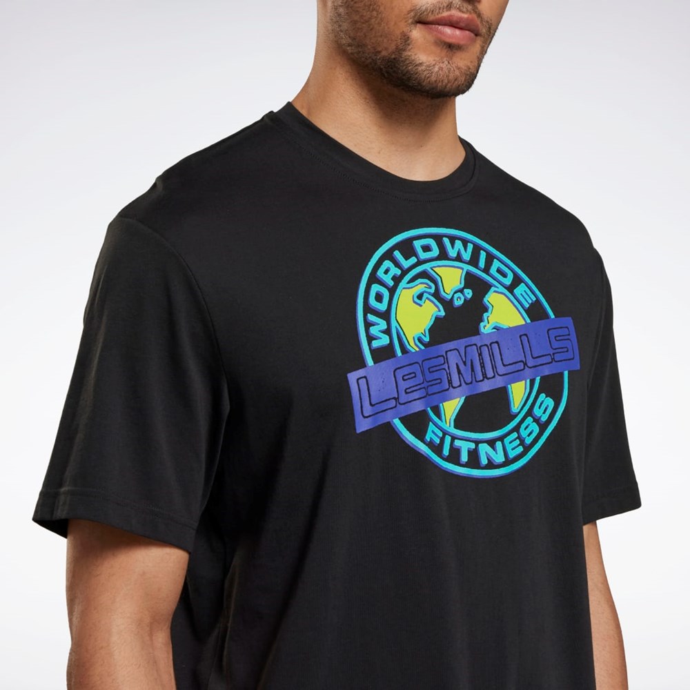 Reebok Les Mills® Oversized Grafiką T-Shirt Czarne | YSCM-92530