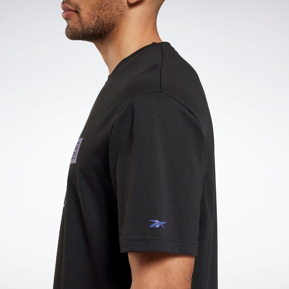 Reebok Les Mills® Oversized Grafiką T-Shirt Czarne | YSCM-92530