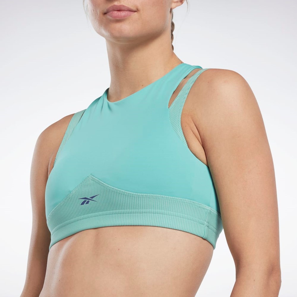 Reebok Les Mills® Rib Cropped Tank Top Semi Classic Teal | OPZC-74163