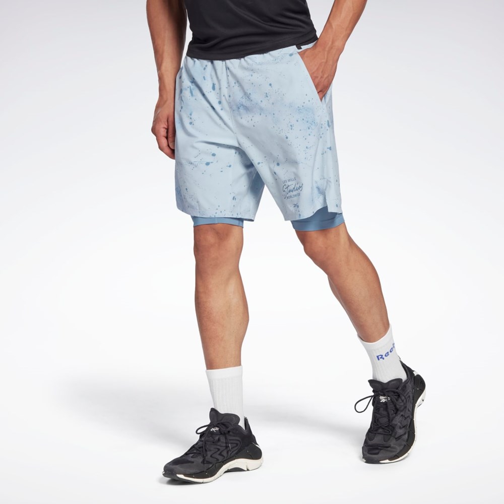 Reebok Les Mills® Strength Two-in-One Shorts Szare | QOKG-06871