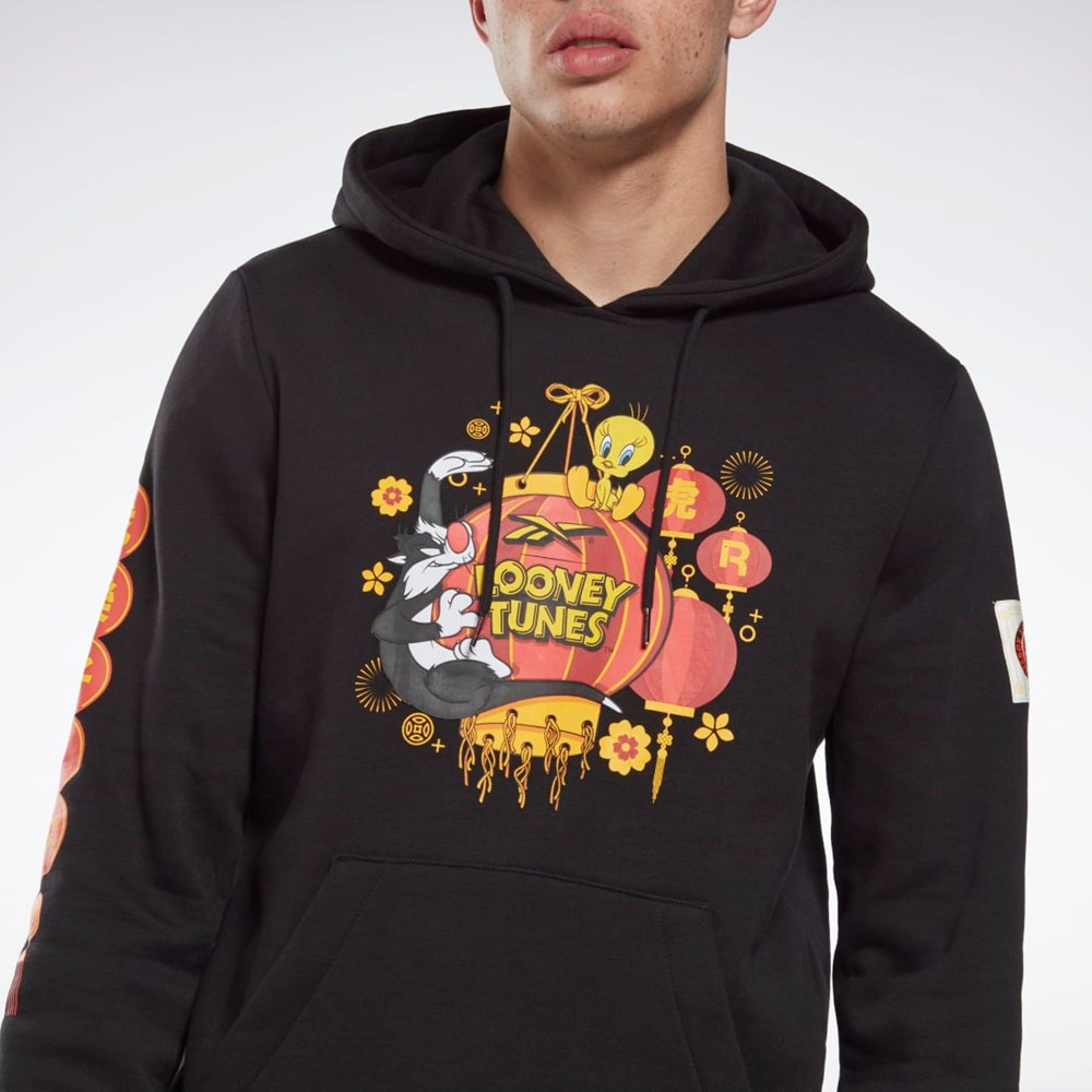 Reebok Looney Tunes Zakapturzony Sweatshirt Czarne | KTNQ-61920