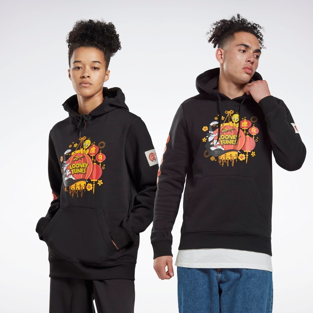 Reebok Looney Tunes Zakapturzony Sweatshirt Czarne | KTNQ-61920