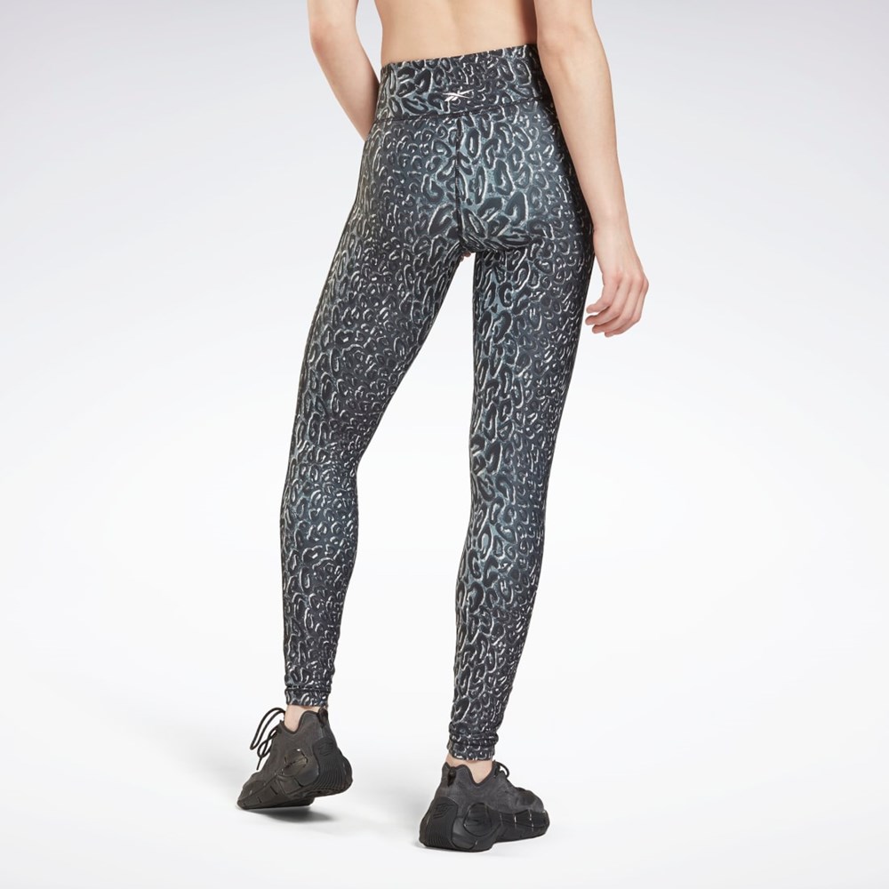 Reebok Lux Bold Leggings Czarne | JVGR-71968