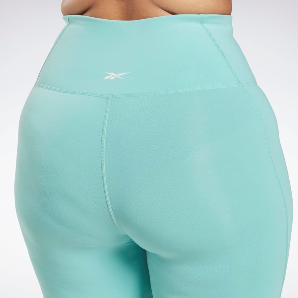 Reebok Lux High-Waisted Tights (Plus Size) Semi Classic Teal | CWAN-67183