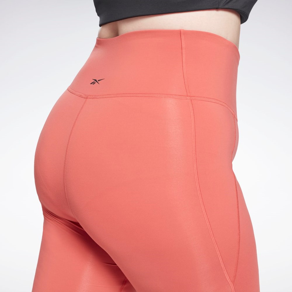 Reebok Lux High-Waisted Tights (Plus Size) Rhodonite | JFLZ-73298