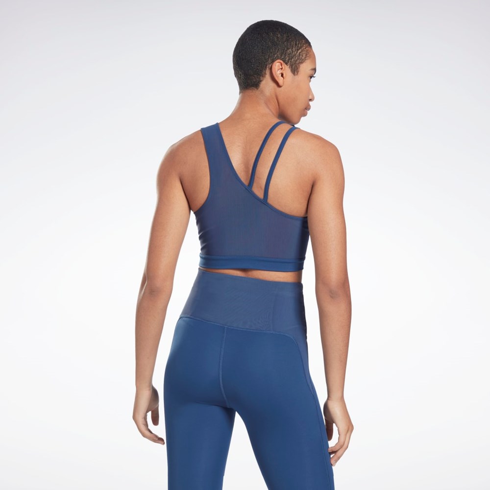 Reebok Lux Perform Crop Top Niebieskie | XNTS-26538